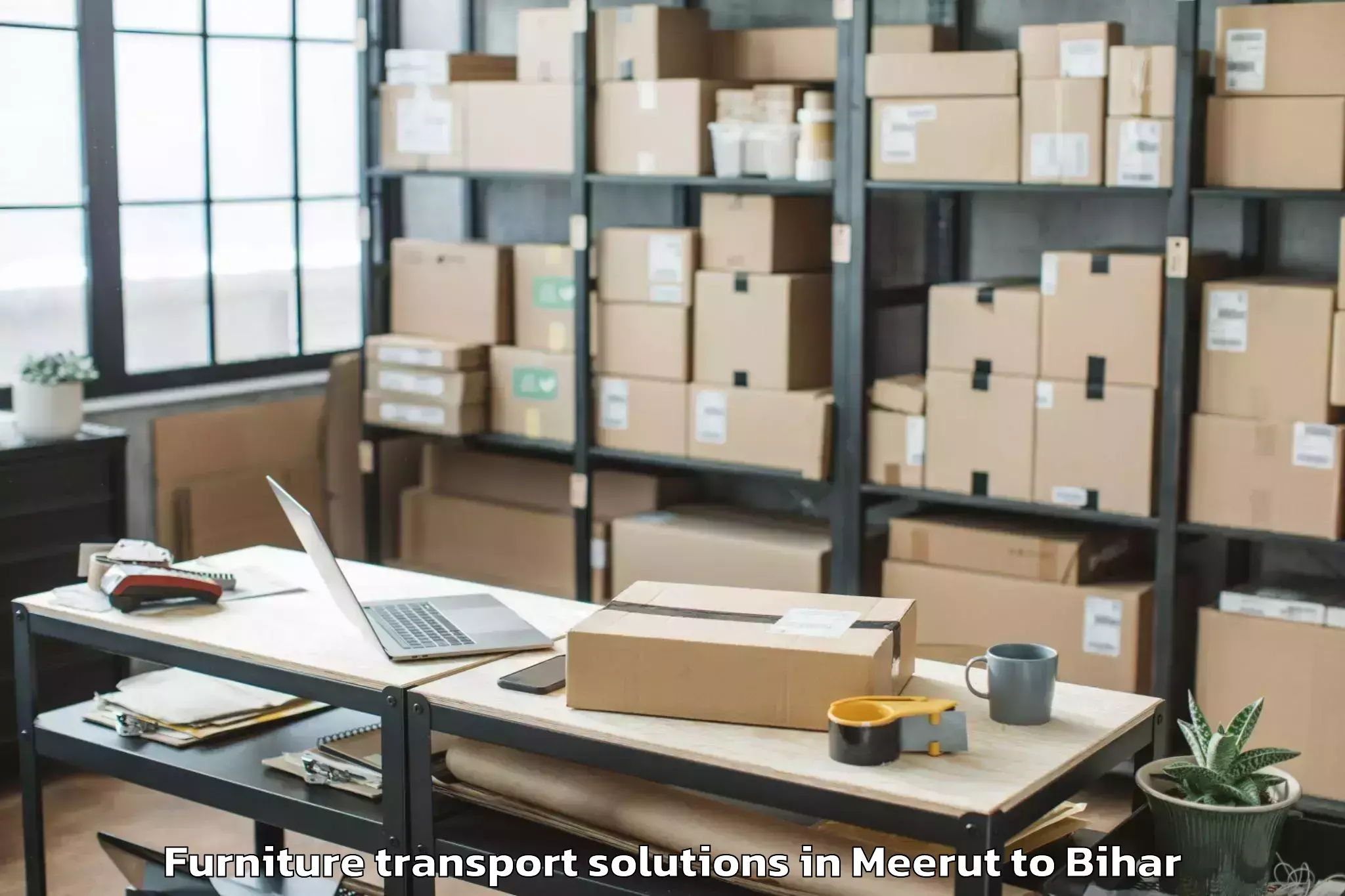 Affordable Meerut to Khagaria Furniture Transport Solutions